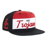 USC Trojans Black Retro Sport Colorblock Snapback Hat